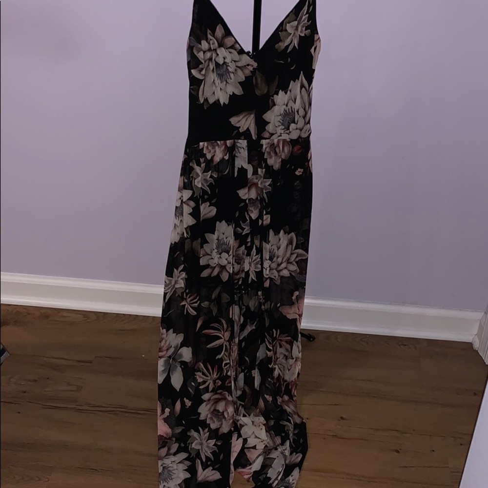 Black floral romper! Size small